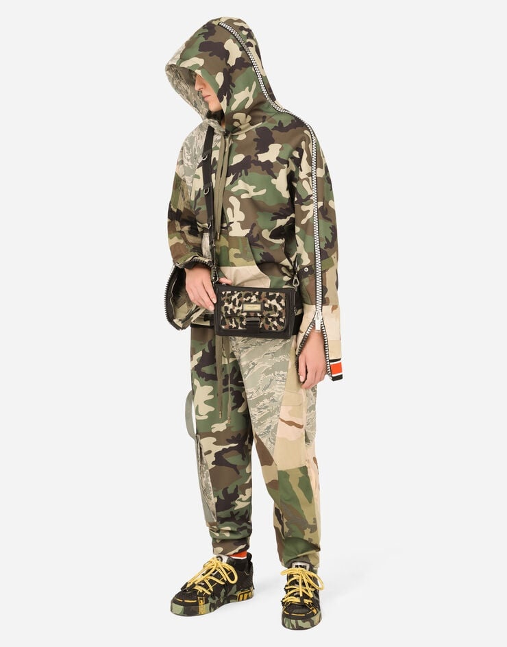 Camouflage patchwork jacket with hood - 6