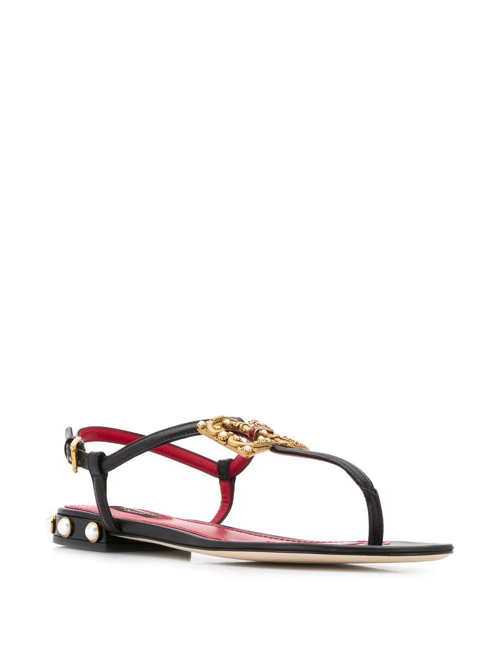 logo flat sandals - 2