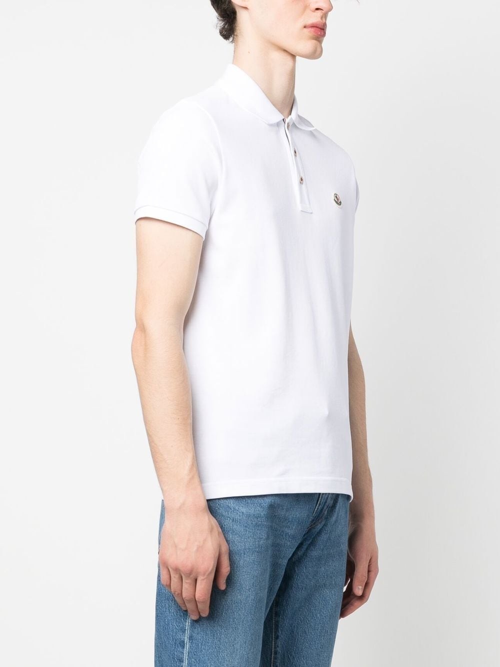 logo-patch polo shirt - 3