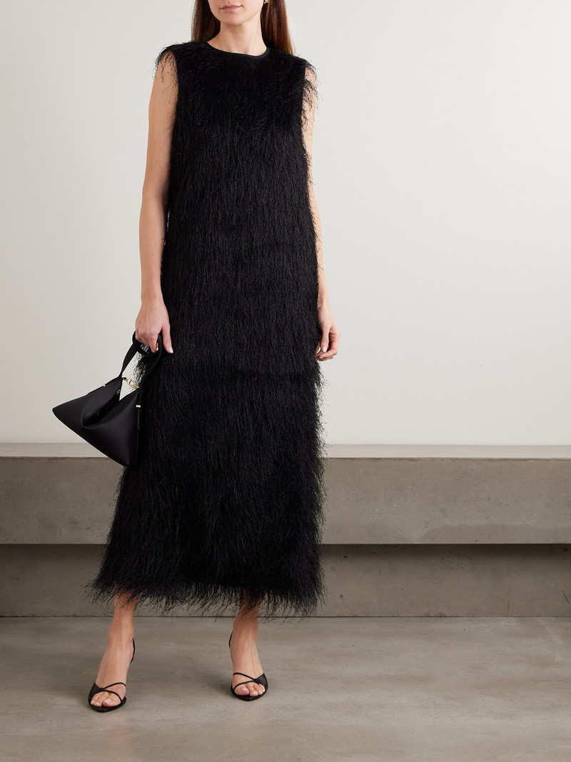 Loulou de Saison Tiwa Fringed Cotton-voile Maxi Dress outlook