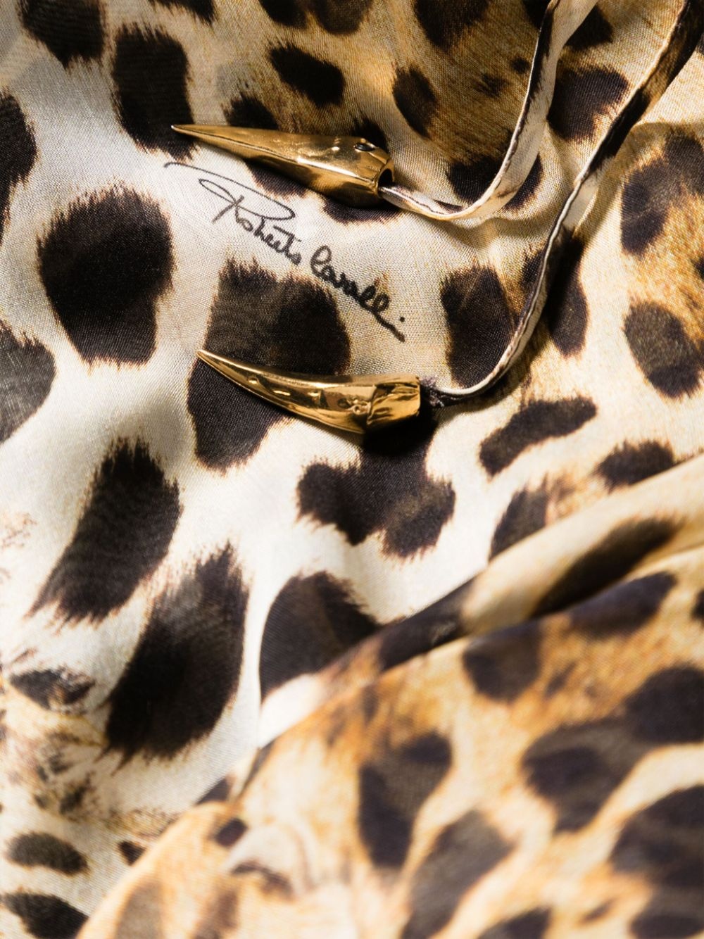 leopard-print silk beach dress - 3
