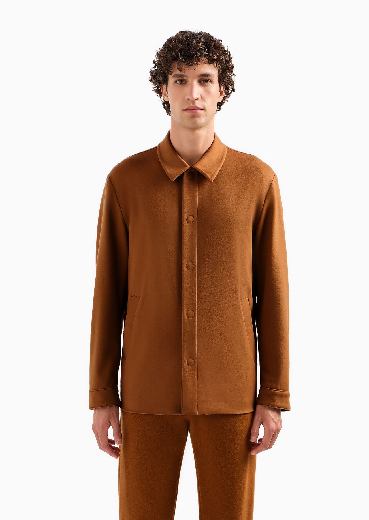 Giorgio Armani Vicuña shirt jacket in pure lightweight vicuña cloth - 2