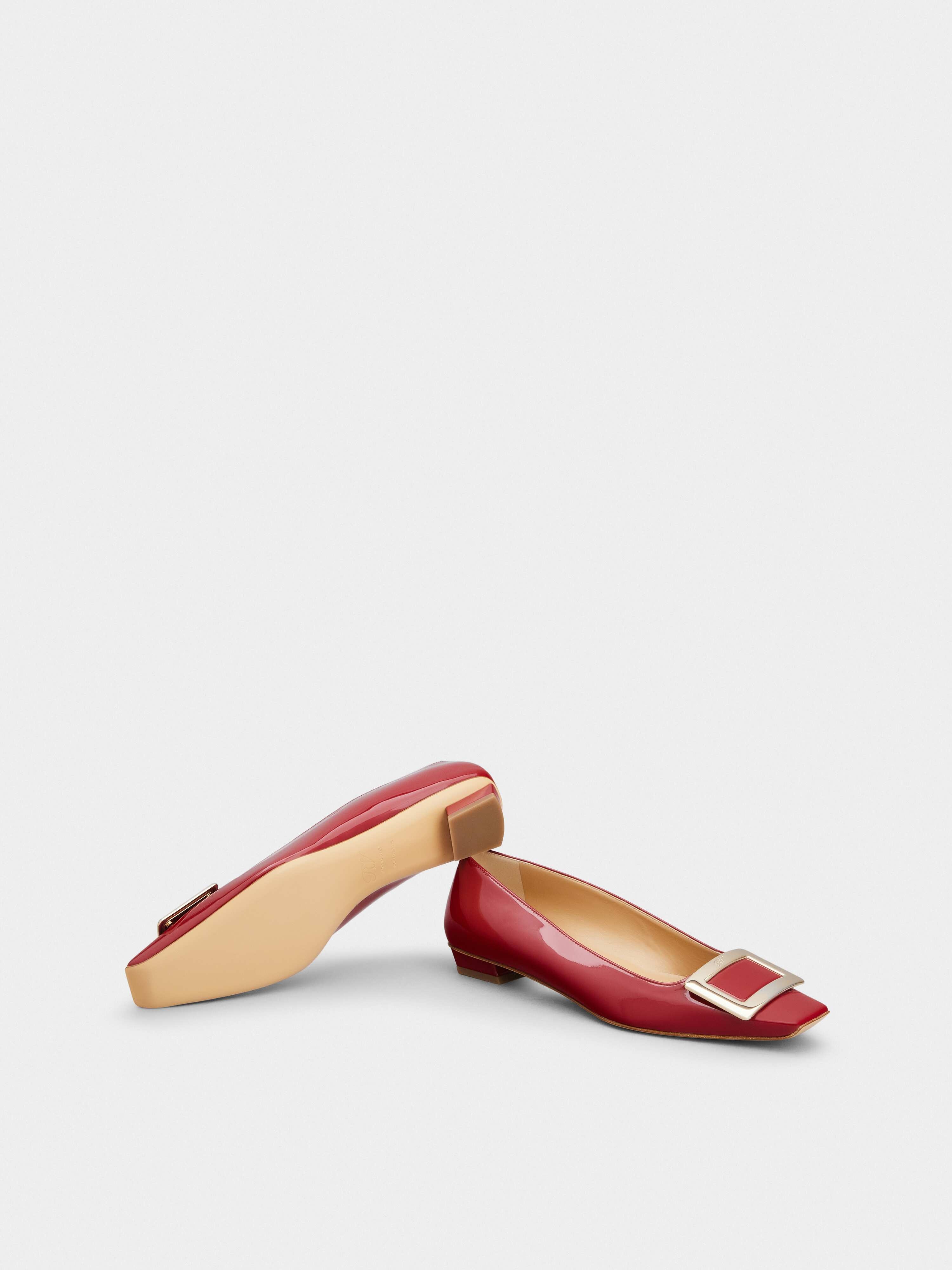 Belle Vivier Metal Buckle Ballerinas in Patent Leather - 6