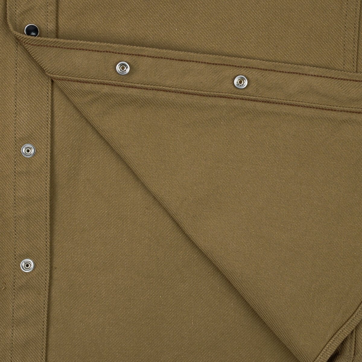 IHSH-235-BRN 13oz Military Serge Western Shirt - Brown - 11