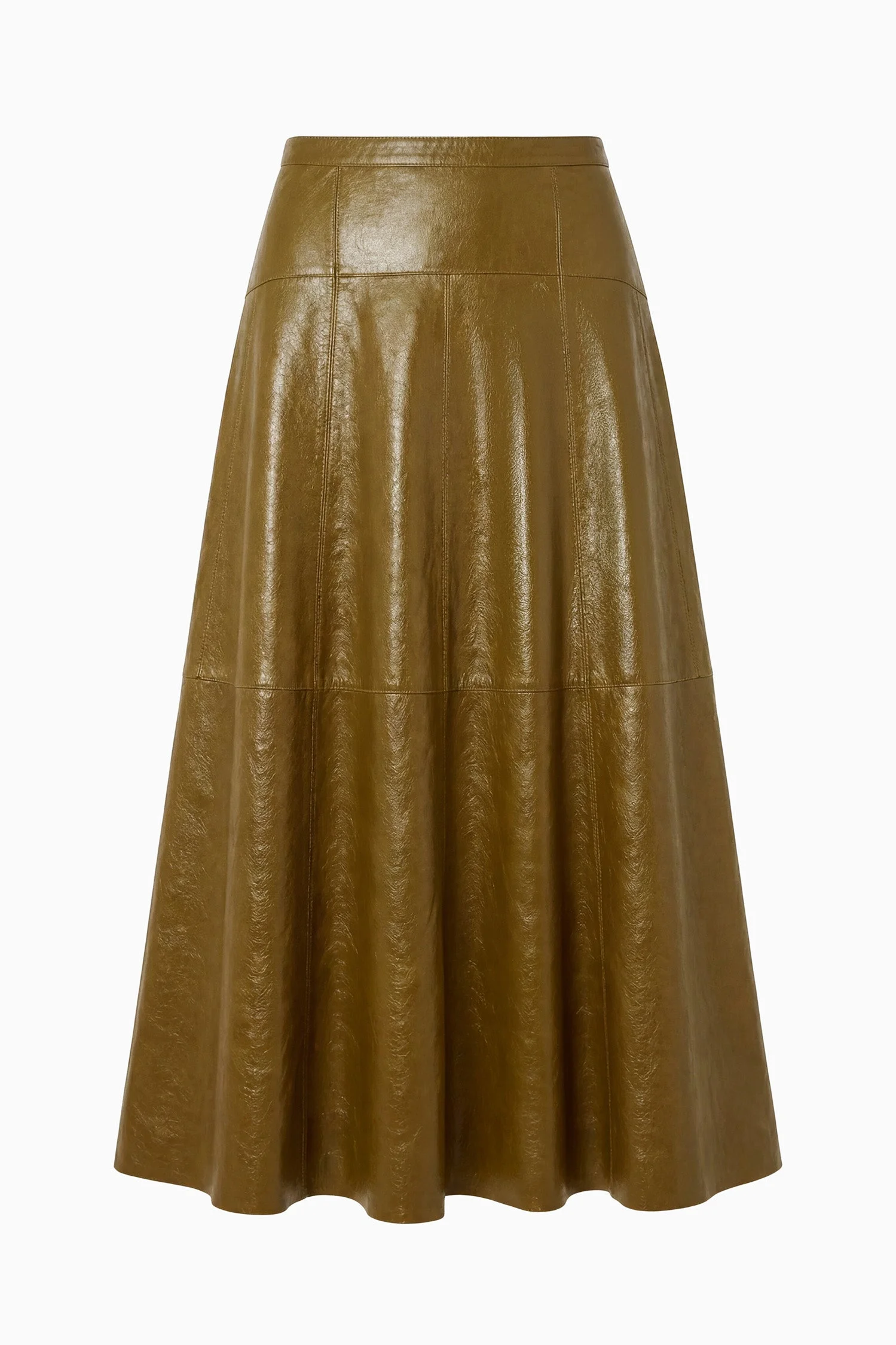 Aninda Leather Midi Skirt - 1