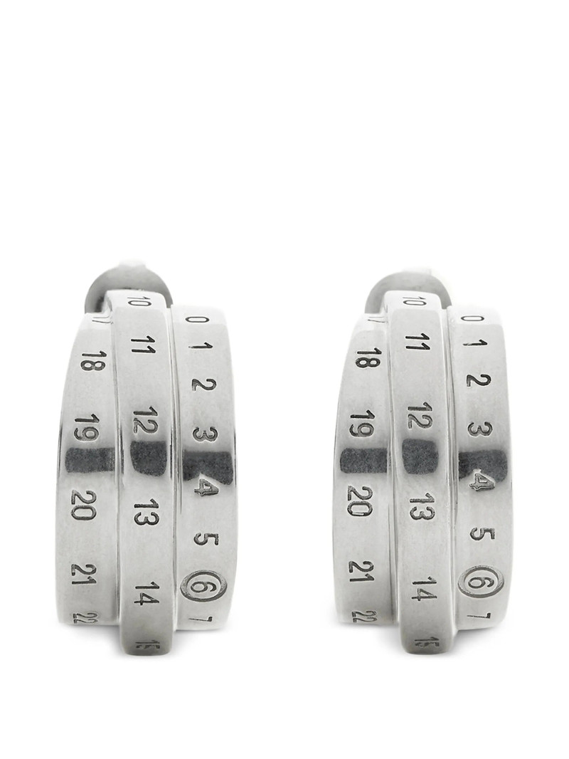 MM6 Maison Margiela Mm6 Maison Margiela Triple Number Hoop Earrings outlook