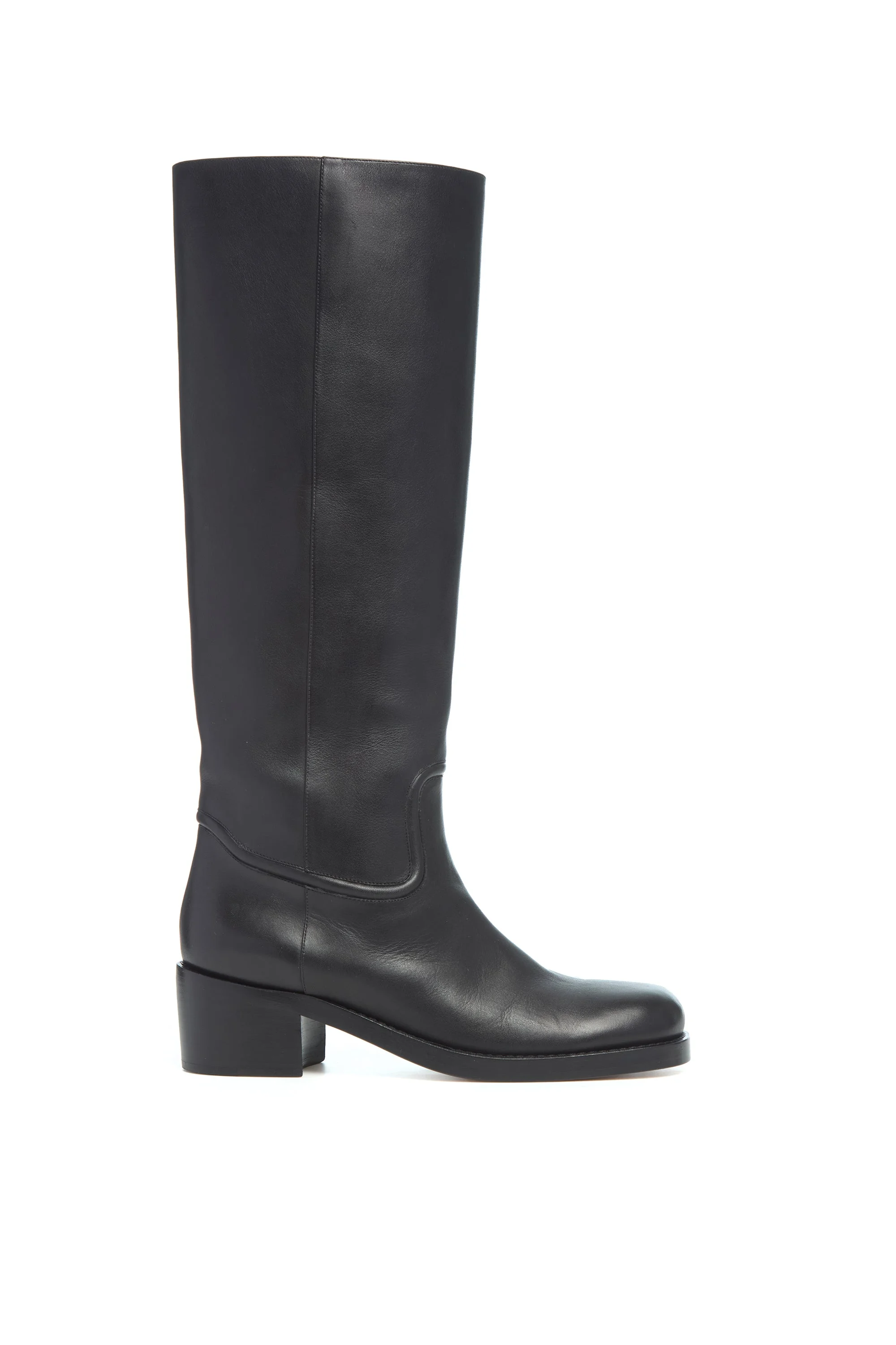 Marion Tall Boot in Black Leather - 1