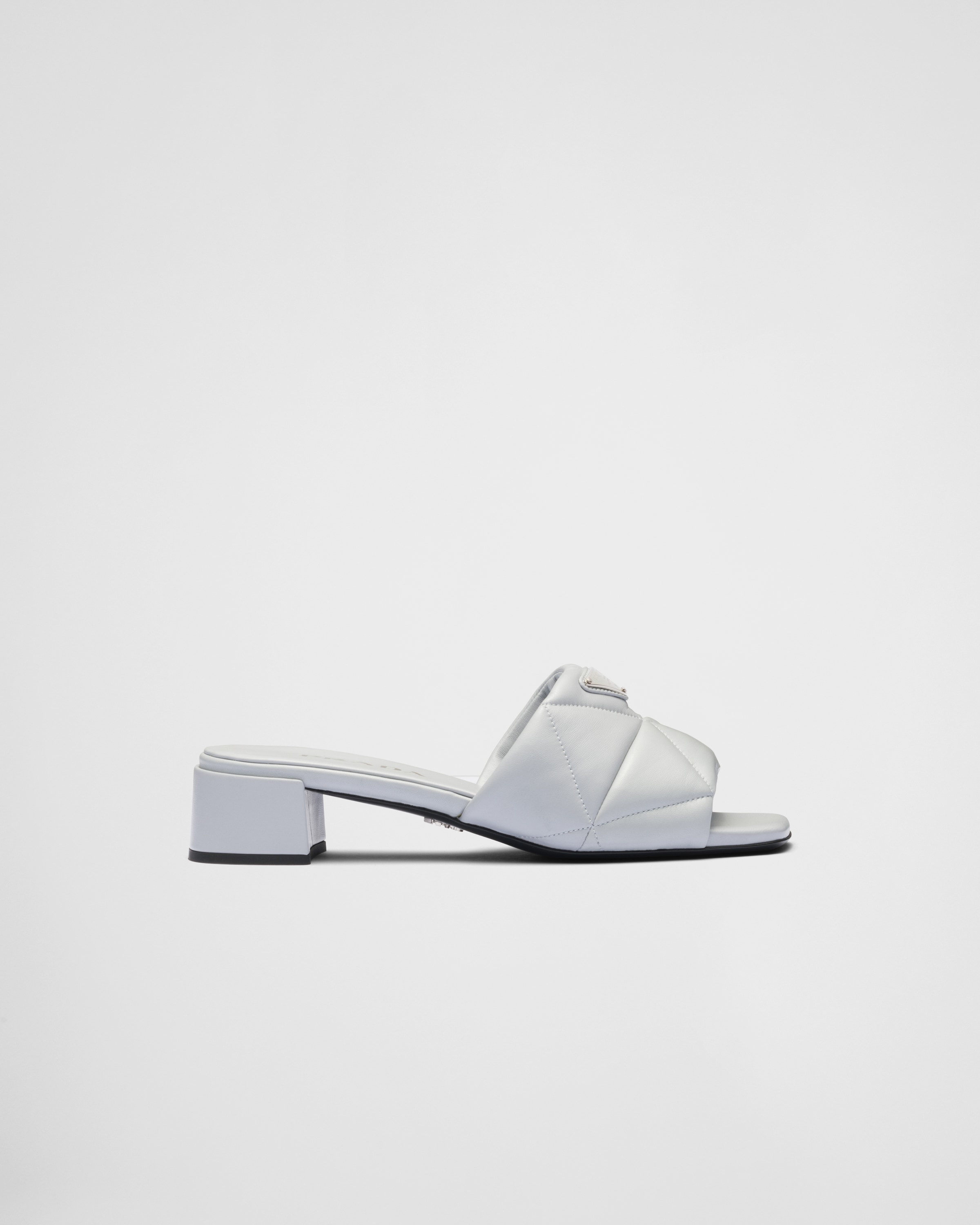 Quilted nappa leather slides - 2