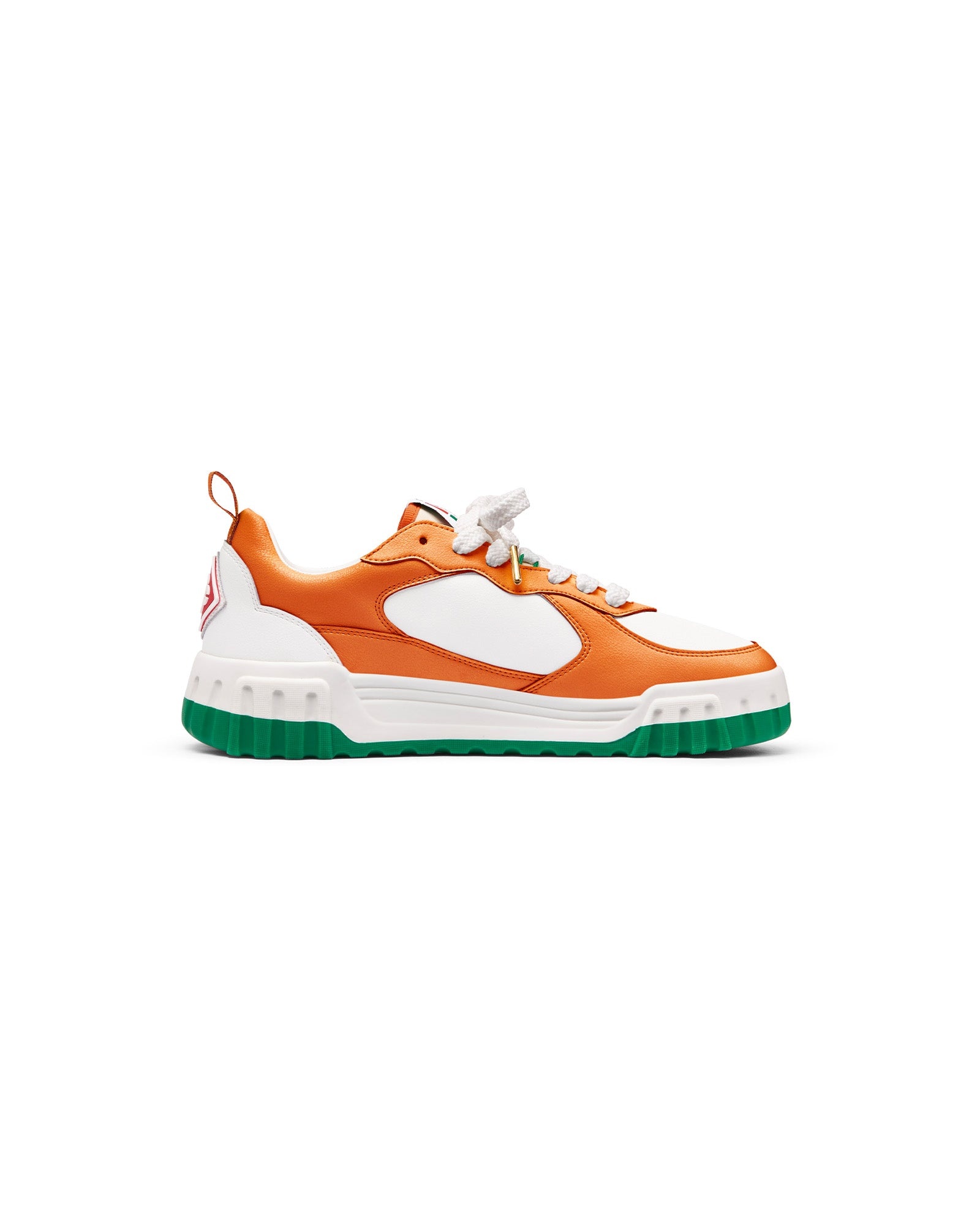 Womens The Court Orange & White Sneaker - 2