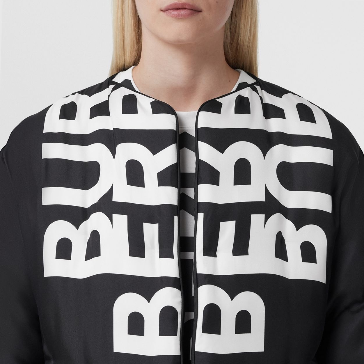 Logo Print Silk Twill Cape - 3