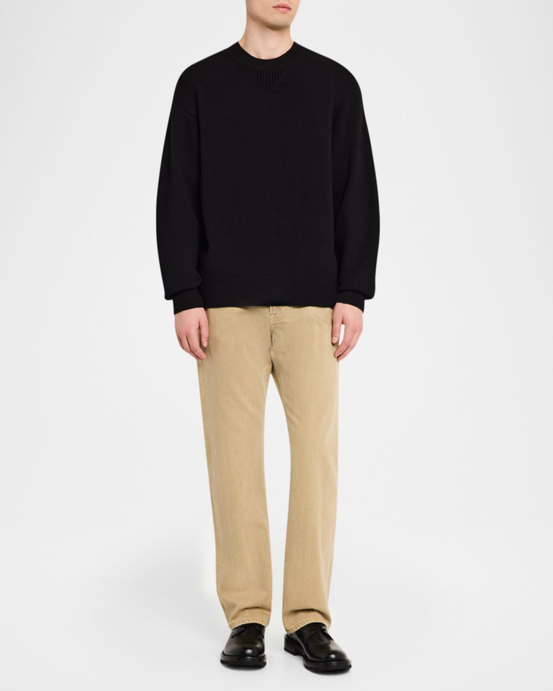 FRAME Men & apos;s Cashmere Elbow-Patch Crewneck Sweater outlook