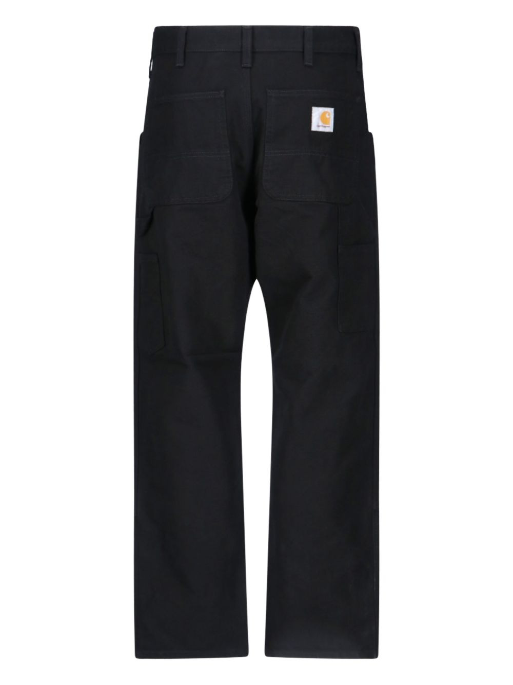 double knee logo patch jeans - 3