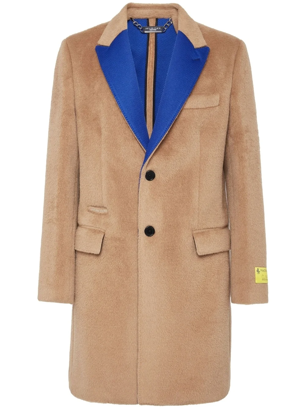 single-breasted wool coat - 1