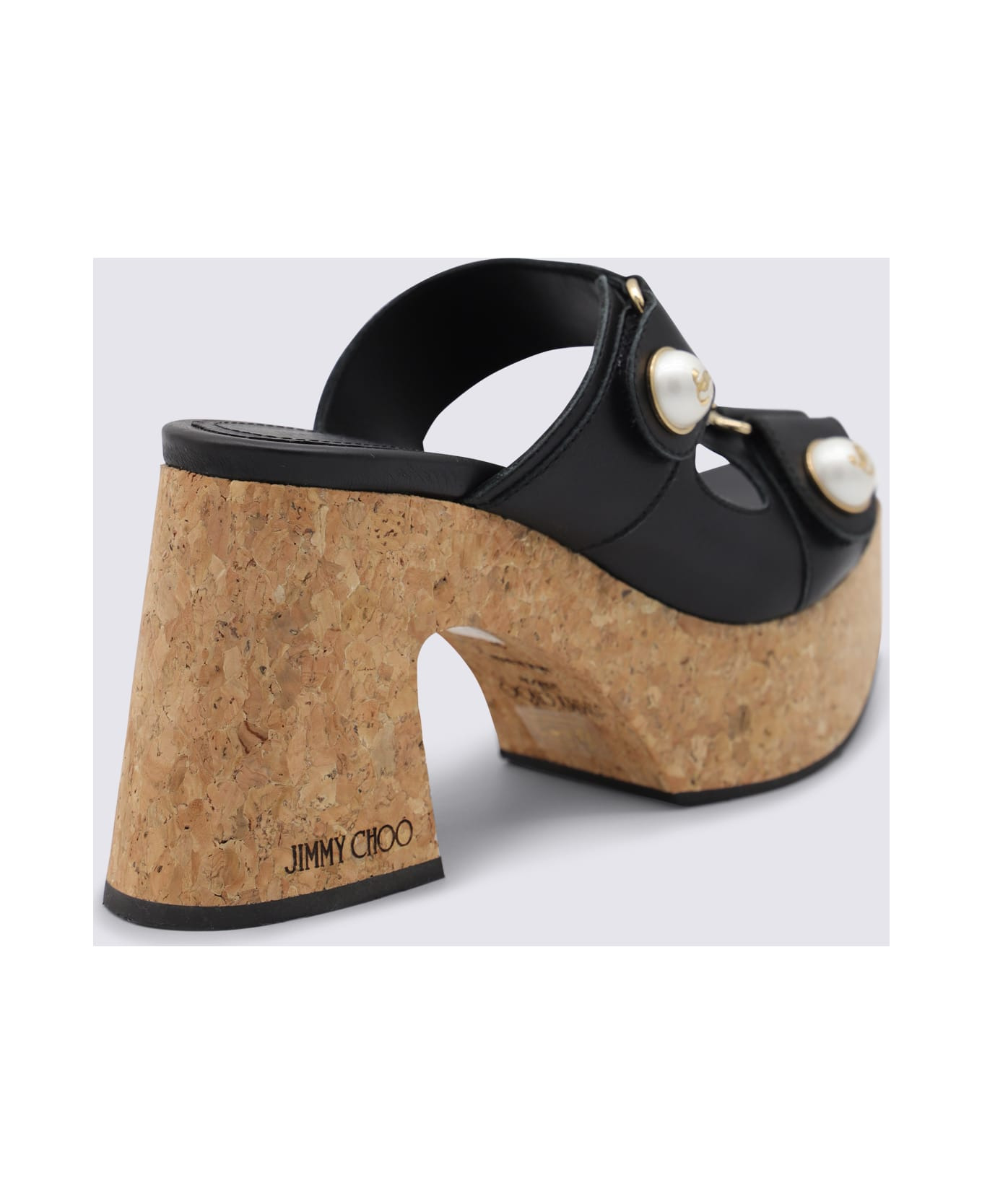 Black Leather Sandals - 3