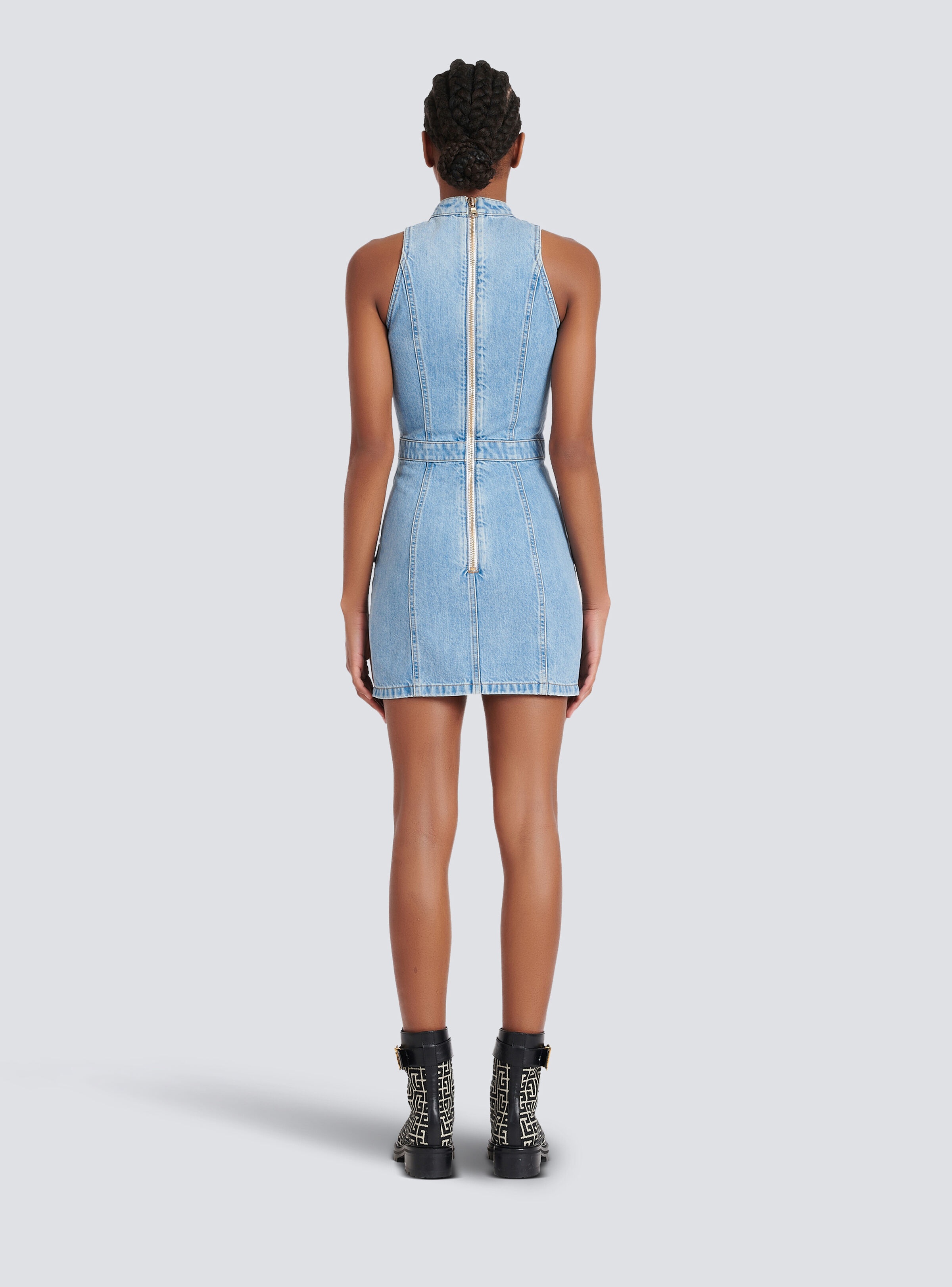 Short denim dress - 4