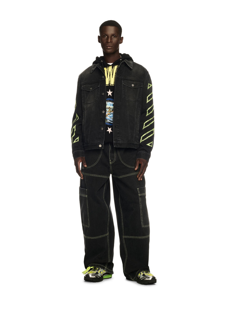 Off-White Black Irregular Cargo Jeans outlook