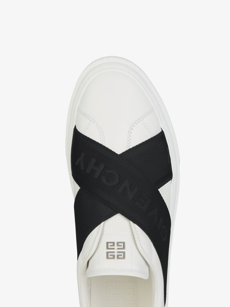 CITY SPORT SNEAKERS IN LEATHER WITH DOUBLE WEBBING STRAP 6