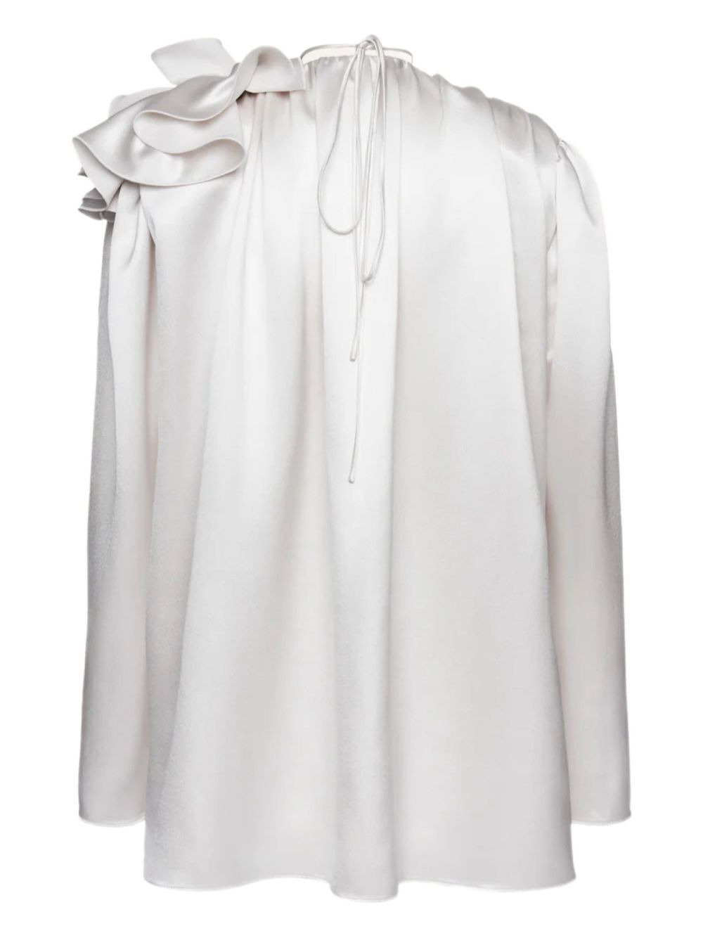 ruffled-shoulder blouse - 4