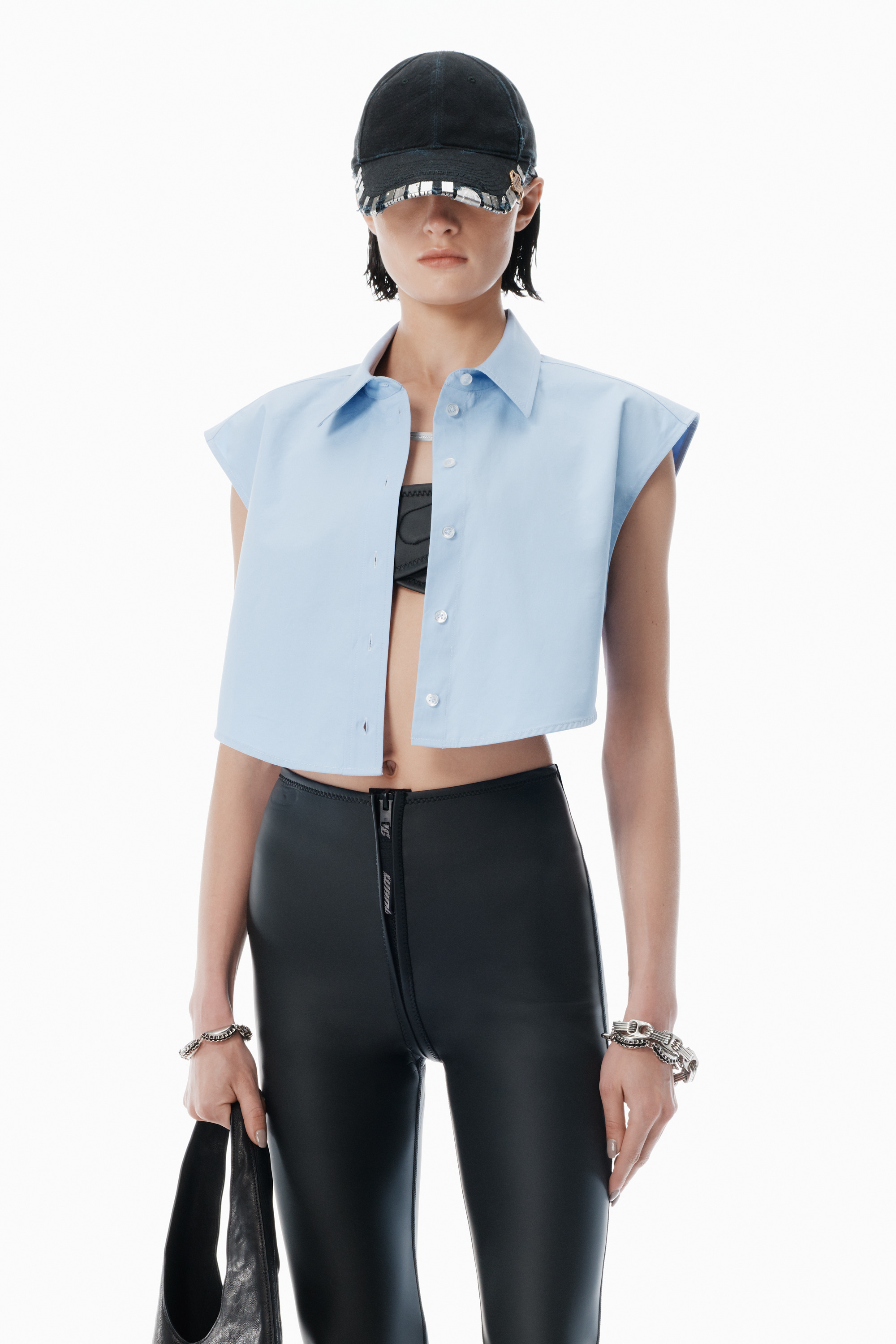 Blue Button Up Shirt with Logo Nameplate - 2