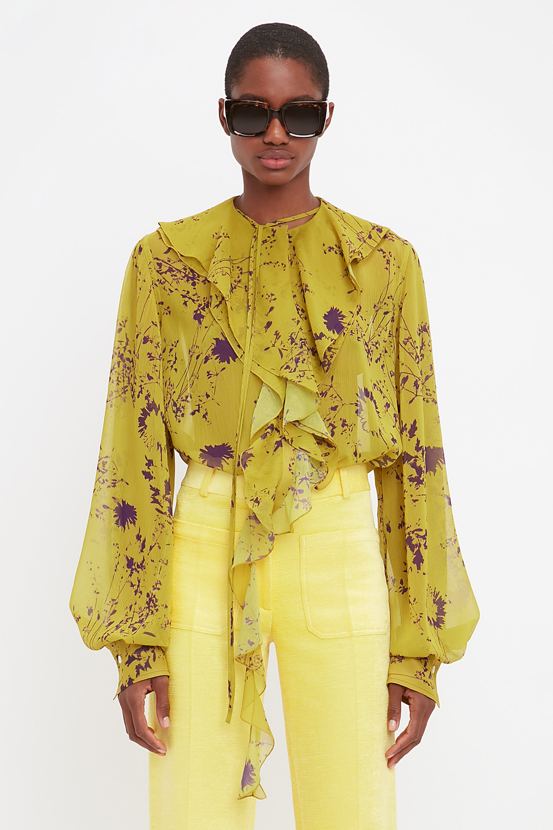 Alina Tailored Trouser In Sunflower - 4