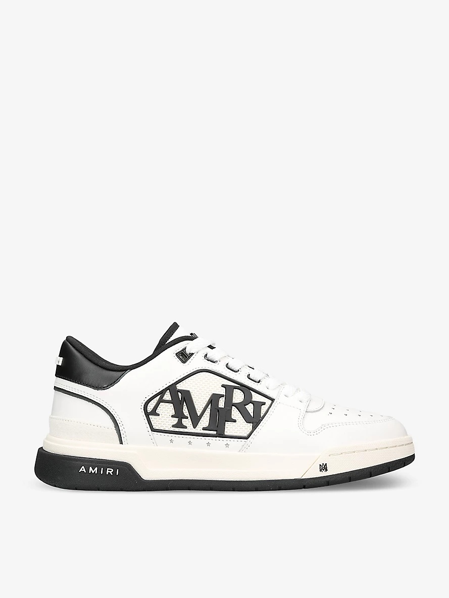 Classic logo-embellished leather low-top trainers - 1