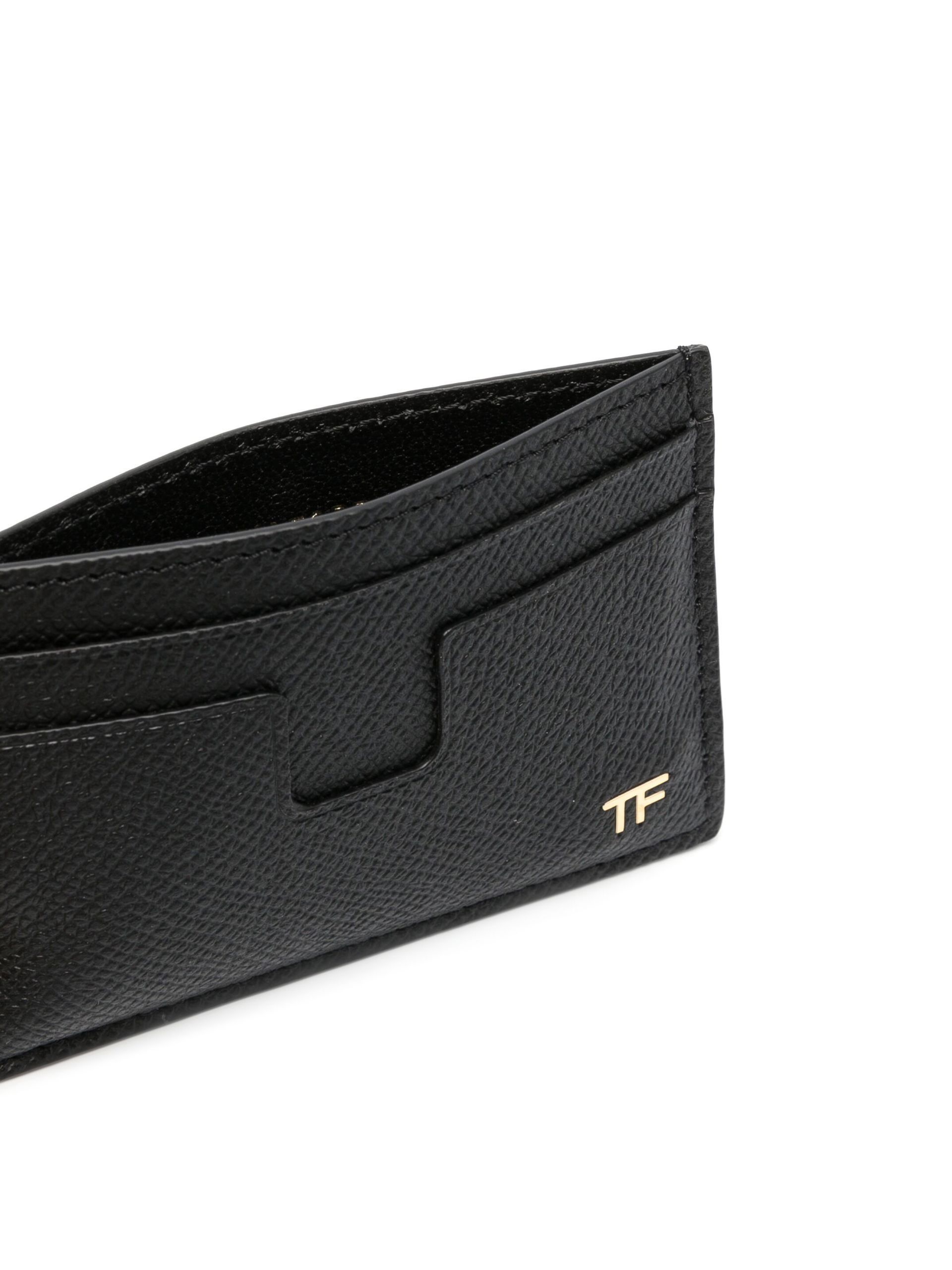 Black TF Leather Cardholder - 3