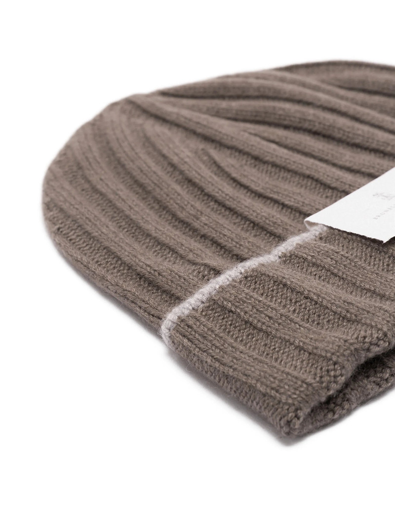 Brunello Cucinelli Brunello Cucinelli Ribbed-knit Cashmere Beanie Hat outlook