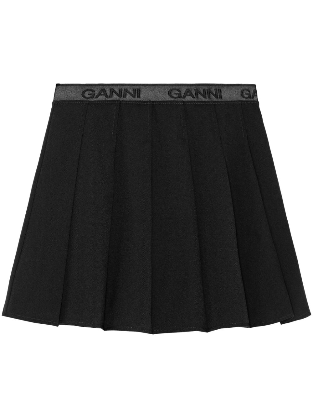 light twill pleated mini skirt - 1