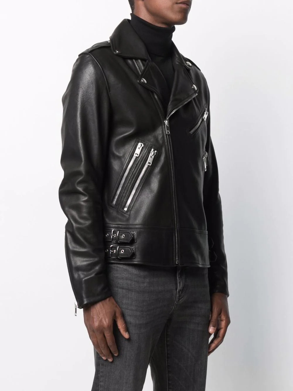 biker-style zip jacket - 3