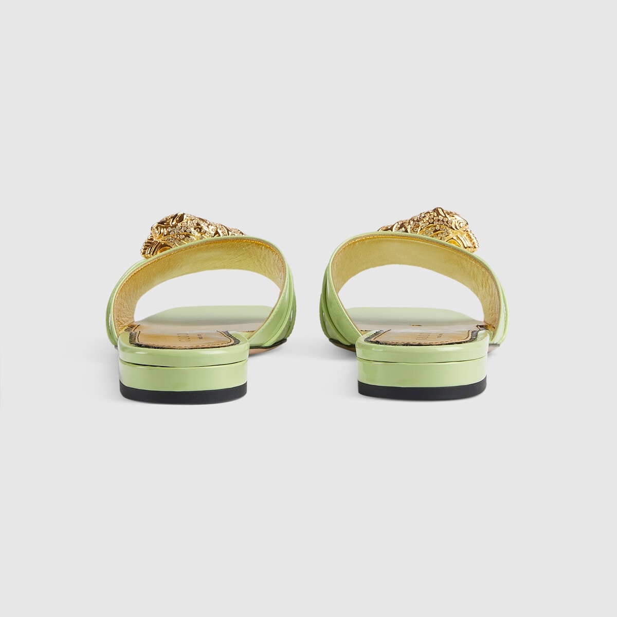 Women's slide sandal with hardware - 4