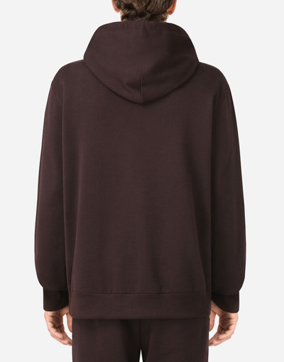 Dolce & Gabbana Jersey hoodie with rubberized patch outlook