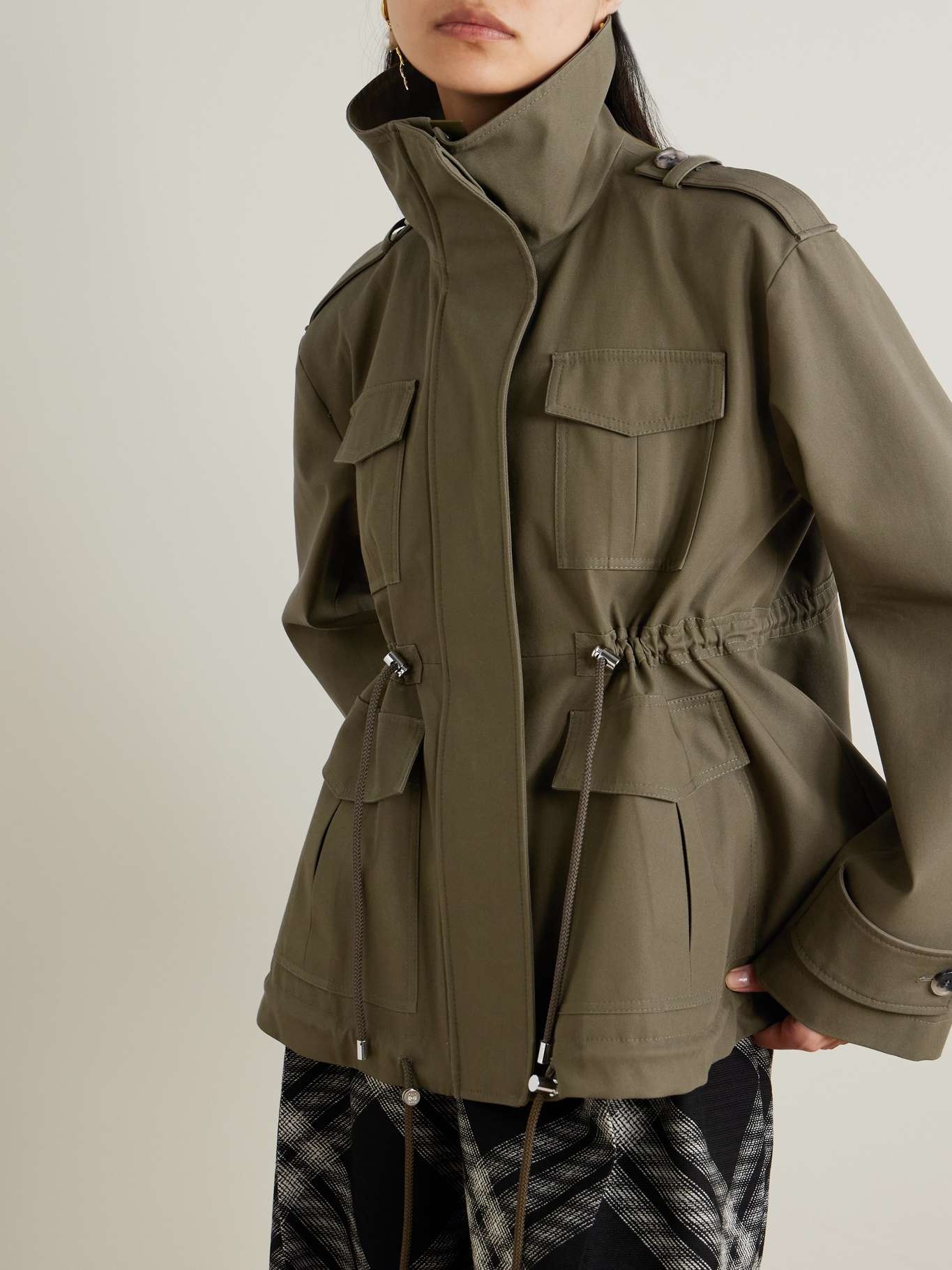 Appliquéd cotton-twill parka - 3