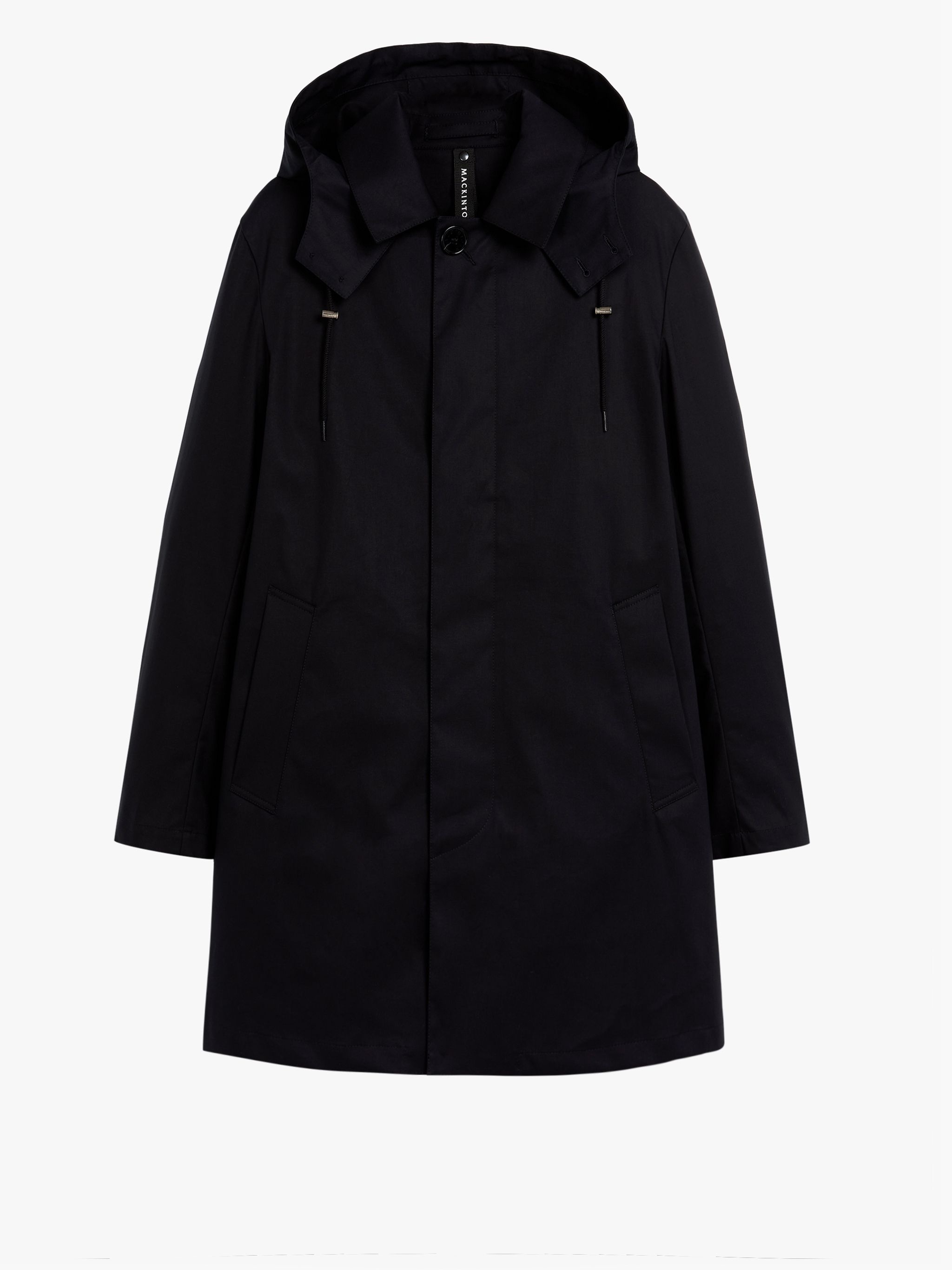 CAMBRIDGE HOOD BLACK RAINTEC COTTON COAT | GMC-111 - 7