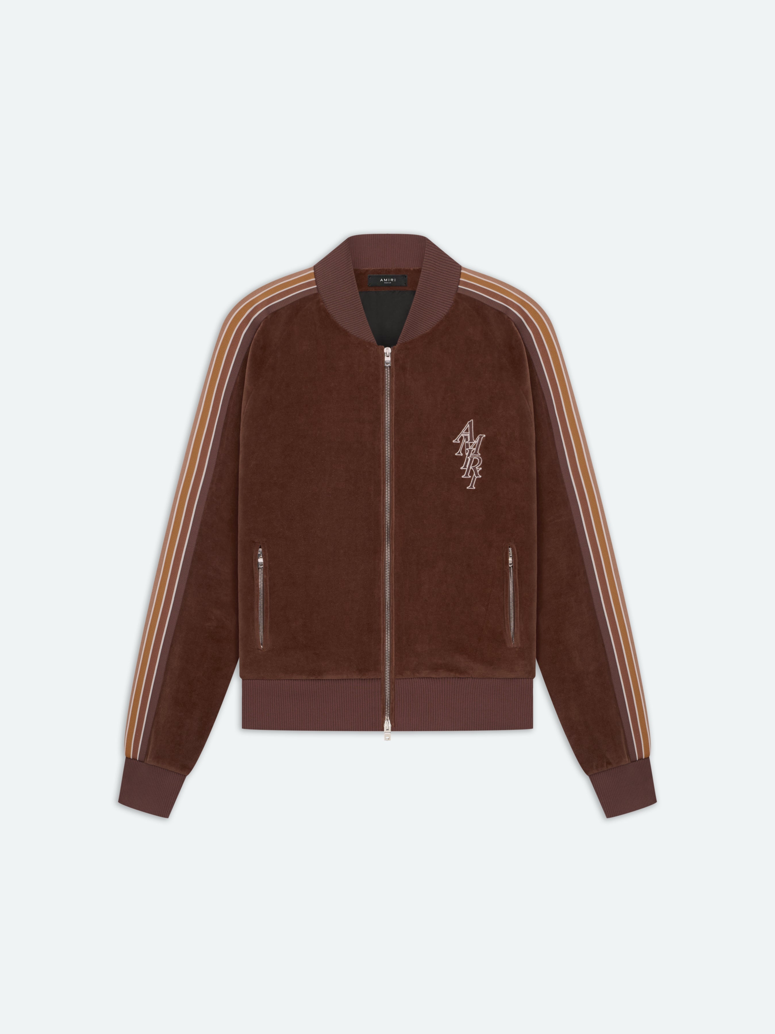 AMIRI STACK VELOUR TRACK JACKET - 1