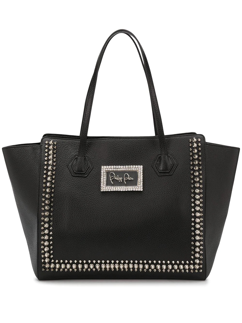 large stud-embellished tote bag - 1