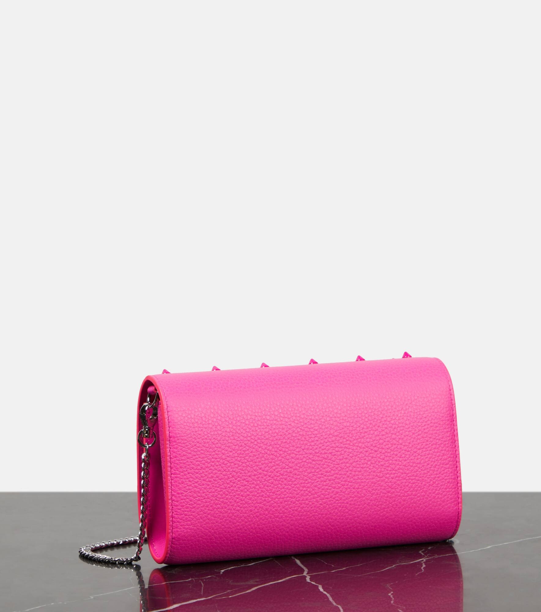 Paloma embellished leather wallet on chain - 4