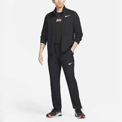 Nike Men's Nike Dri-fit Team Solid Color Logo Straight Sports Pants/Trousers/Joggers Black DM6627-010 outlook