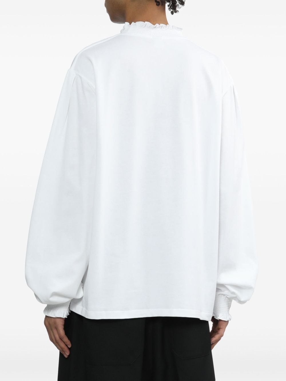 ruffled cotton sweatshirt - 4