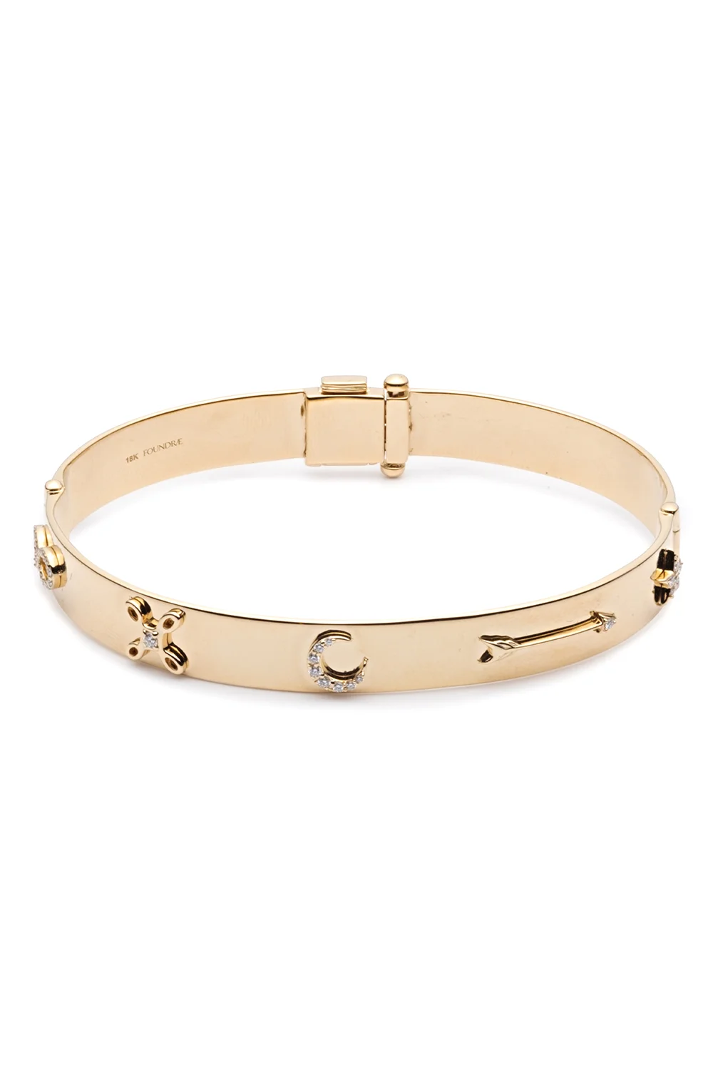 Symbols Classic Triptych Bangle Bracelet - 1