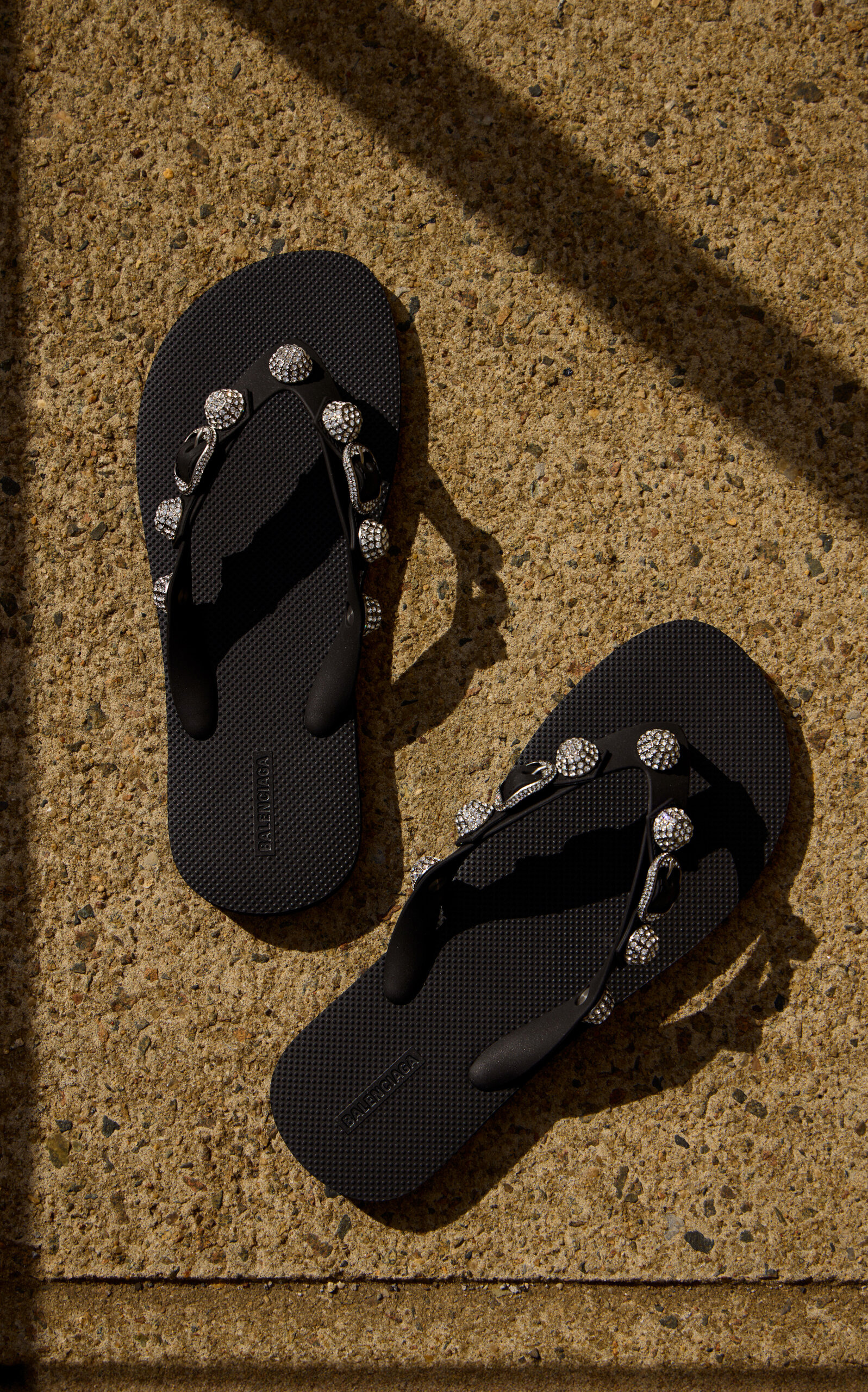 Cagole Rubber Thong Sandals black - 2