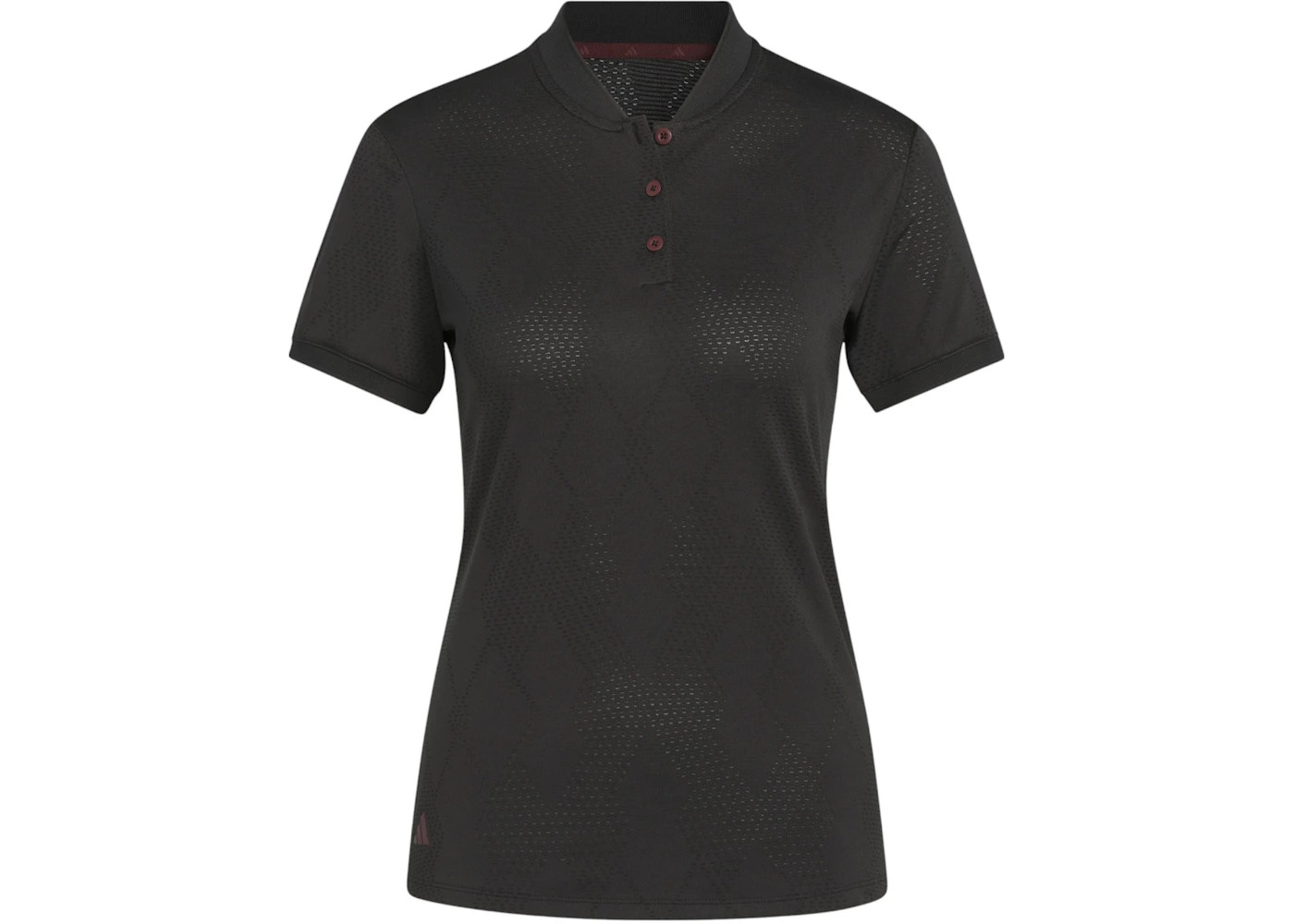 adidas Women's Ultimate365 Diamond Jacquard Polo Shirt Black - 1
