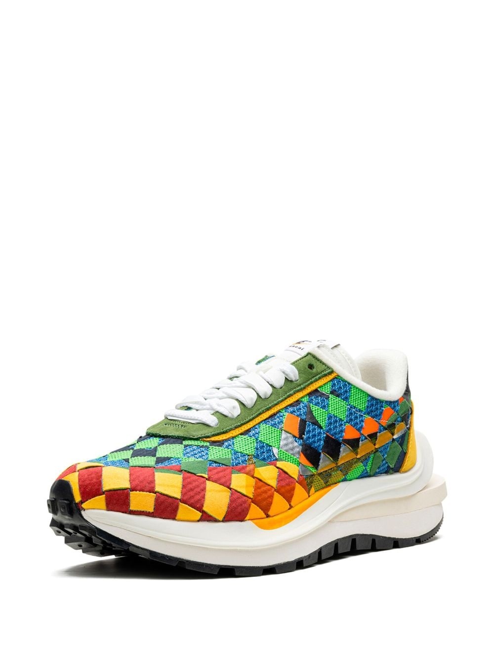 x sacai x Jean Paul Gaultier Vaporwaffle Woven "Green Gusto" sneakers - 4