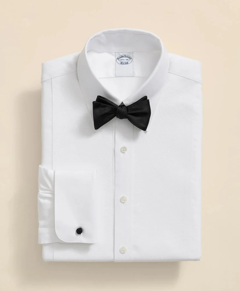 Cotton Oxford Button-Down Collar, Pique Bib Tuxedo Shirt - 1