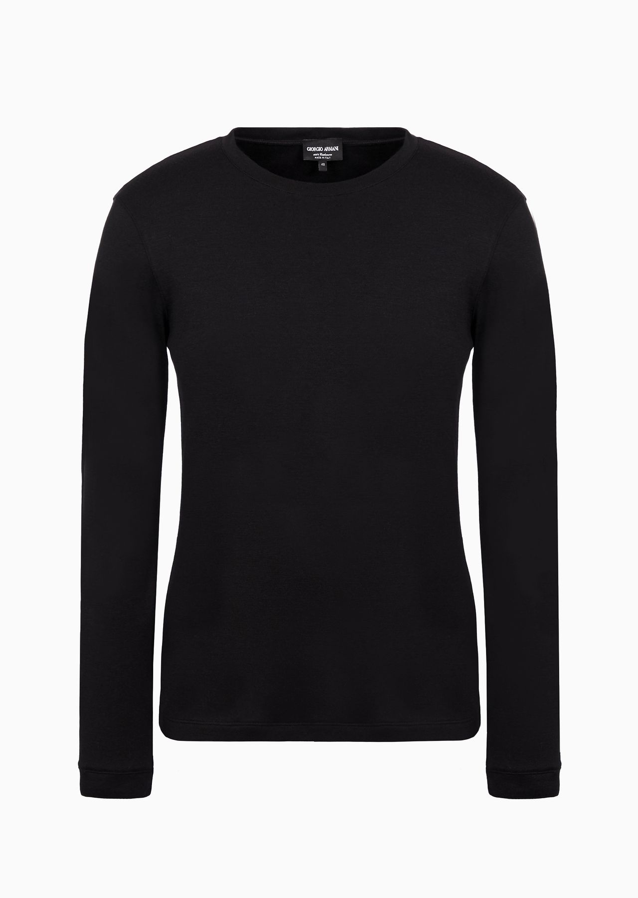 Pure cashmere interlock crew-neck jumper - 1