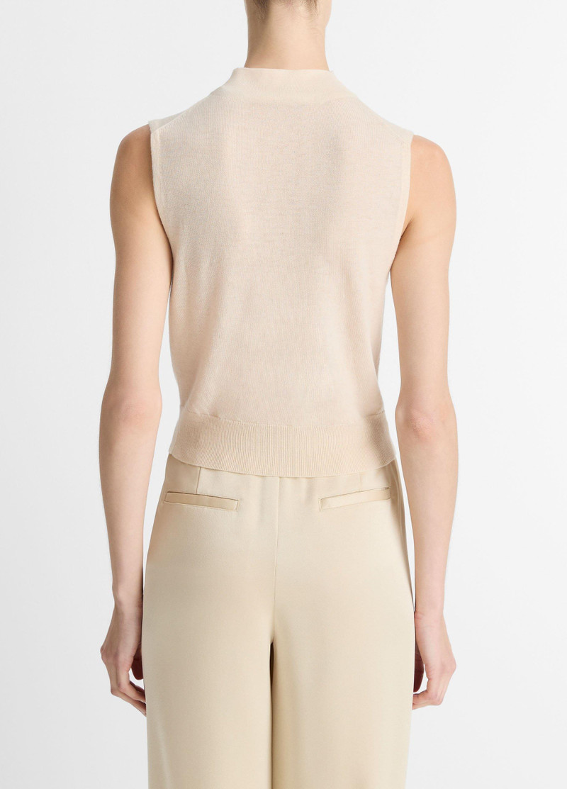 Vince Wool-Blend Sleeveless Mock-Neck Sweater outlook