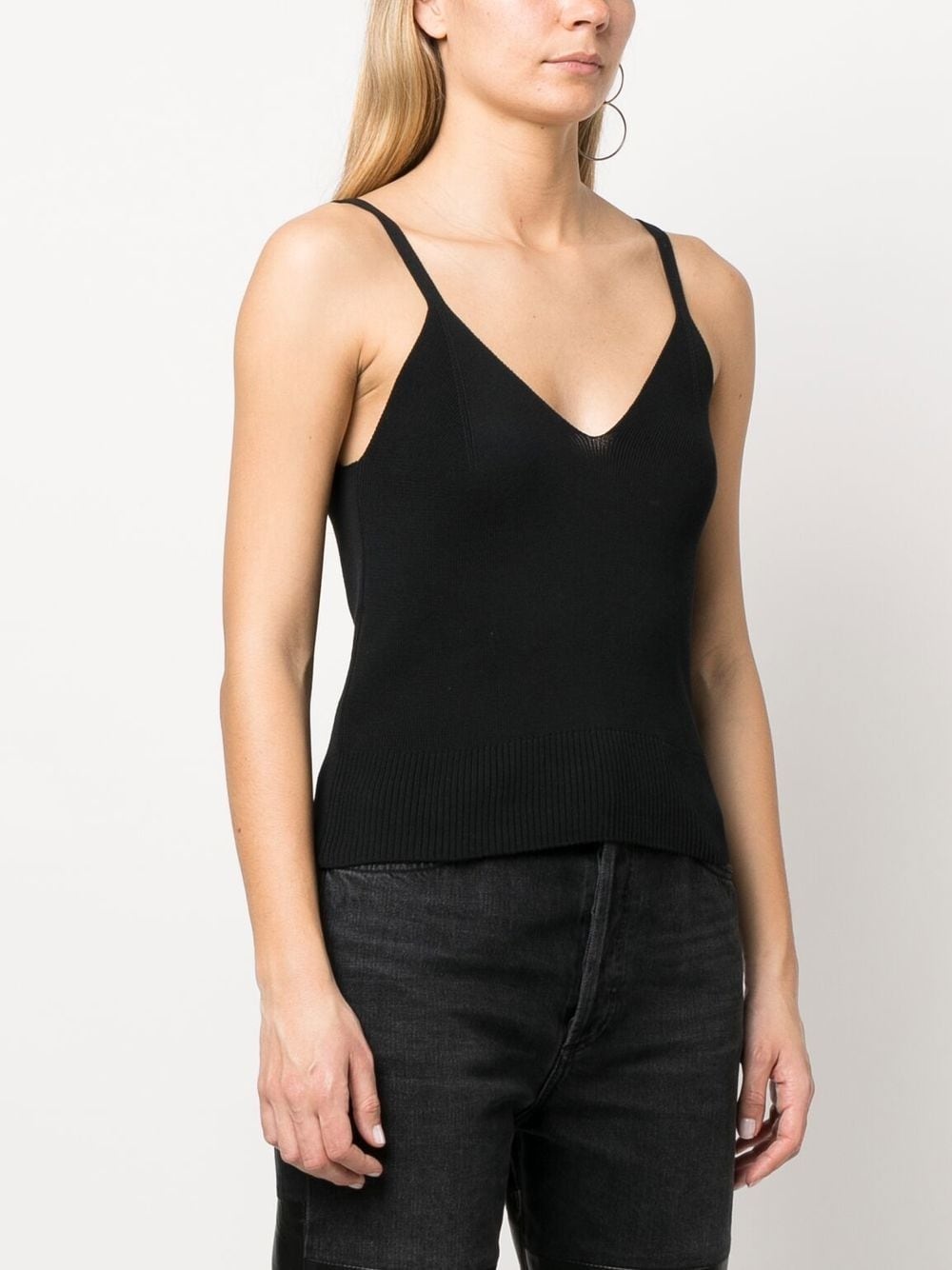 ribbed-knit singlet top - 3