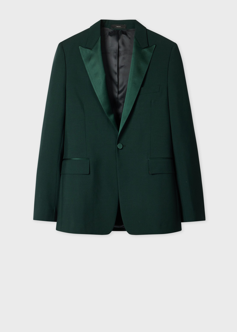 The Soho - Tailored-Fit Dark Green Wool-Mohair Evening Blazer 1