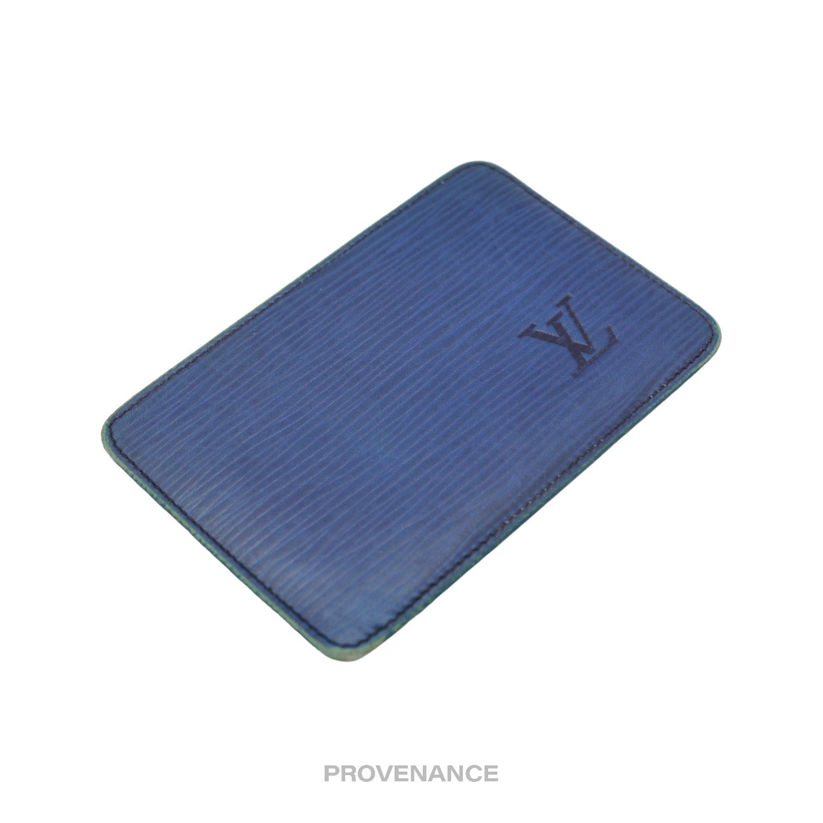 Louis Vuitton "MALLETIER" Card Holder Wallet - Blue Epi - 4