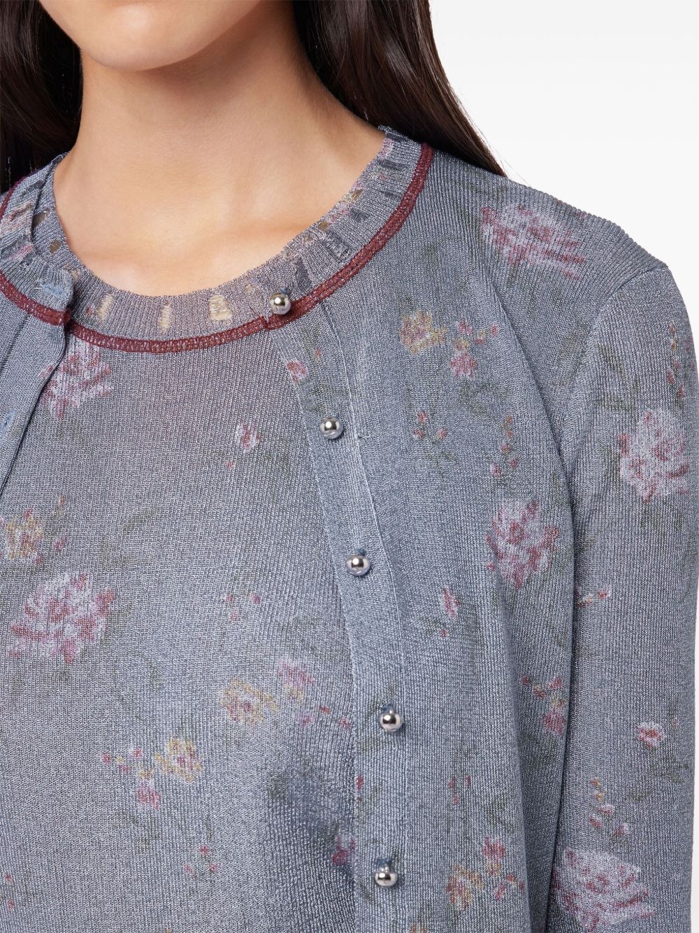 floral-print cardigan - 6