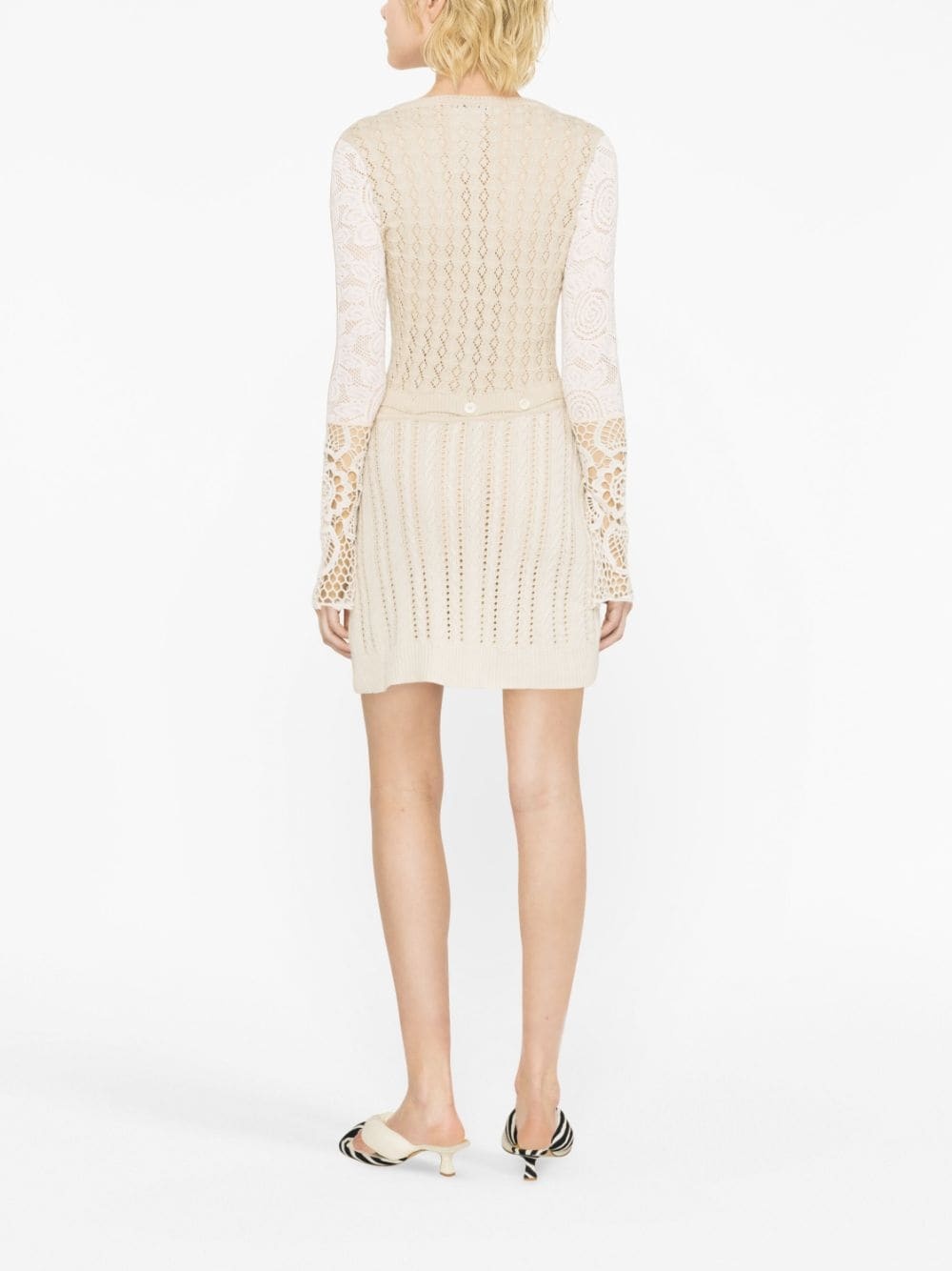regenerated crochet minidress - 4